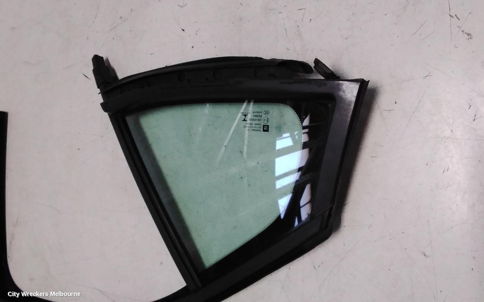 HOLDEN ASTRA RIGHT REAR 1/4 DOOR GLASS, BK, 5DR HATCH, 09/2016 ONWARDS