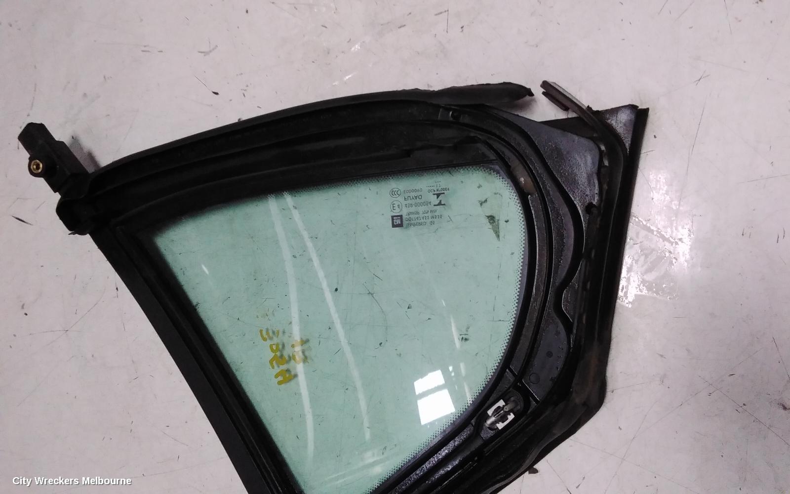HOLDEN ASTRA LEFT REAR 1/4 DOOR GLASS, BK, 5DR HATCH, 09/2016 ONWARDS