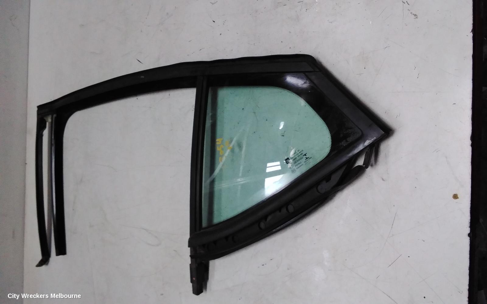 HOLDEN ASTRA LEFT REAR 1/4 DOOR GLASS, BK, 5DR HATCH, 09/2016 ONWARDS
