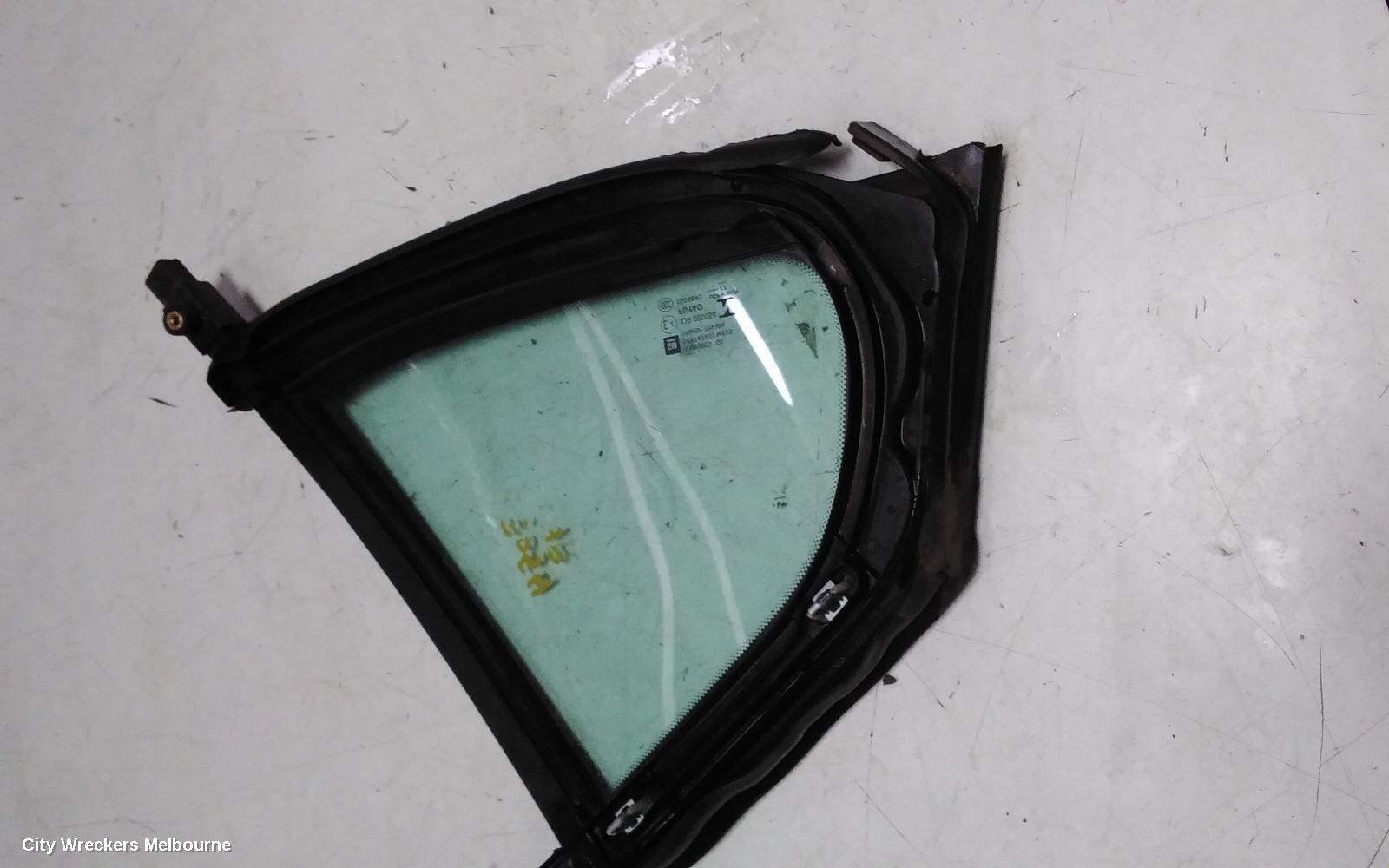 HOLDEN ASTRA LEFT REAR 1/4 DOOR GLASS, BK, 5DR HATCH, 09/2016 ONWARDS