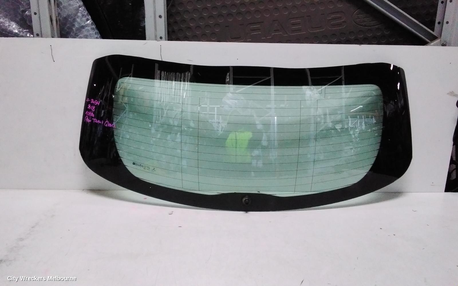 HOLDEN ASTRA REAR/TAILGATE GLASS, TAILGATE GLASS, BK, 5DR HATCH, 09/2016 ONWARDS