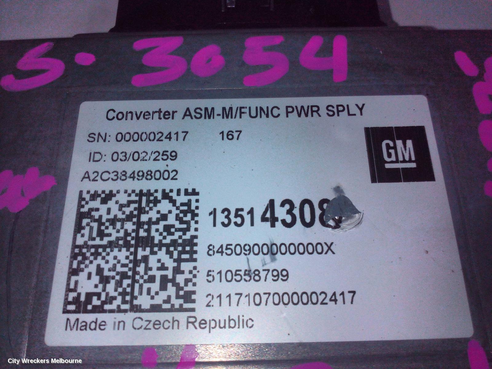 HOLDEN ASTRA ECU, KEYLESS ENTRY MODULE, BK, 09/2016 - 12/2020