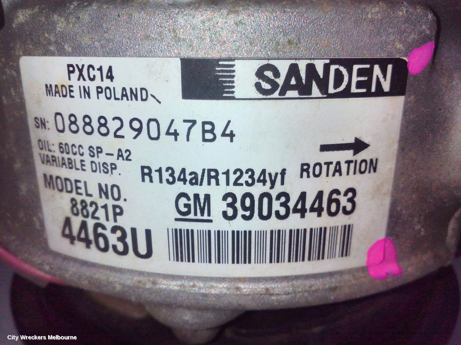 HOLDEN ASTRA A/C COMPRESSOR, BK-BL, 1.4, PETROL, 09/2016 - 12/2020