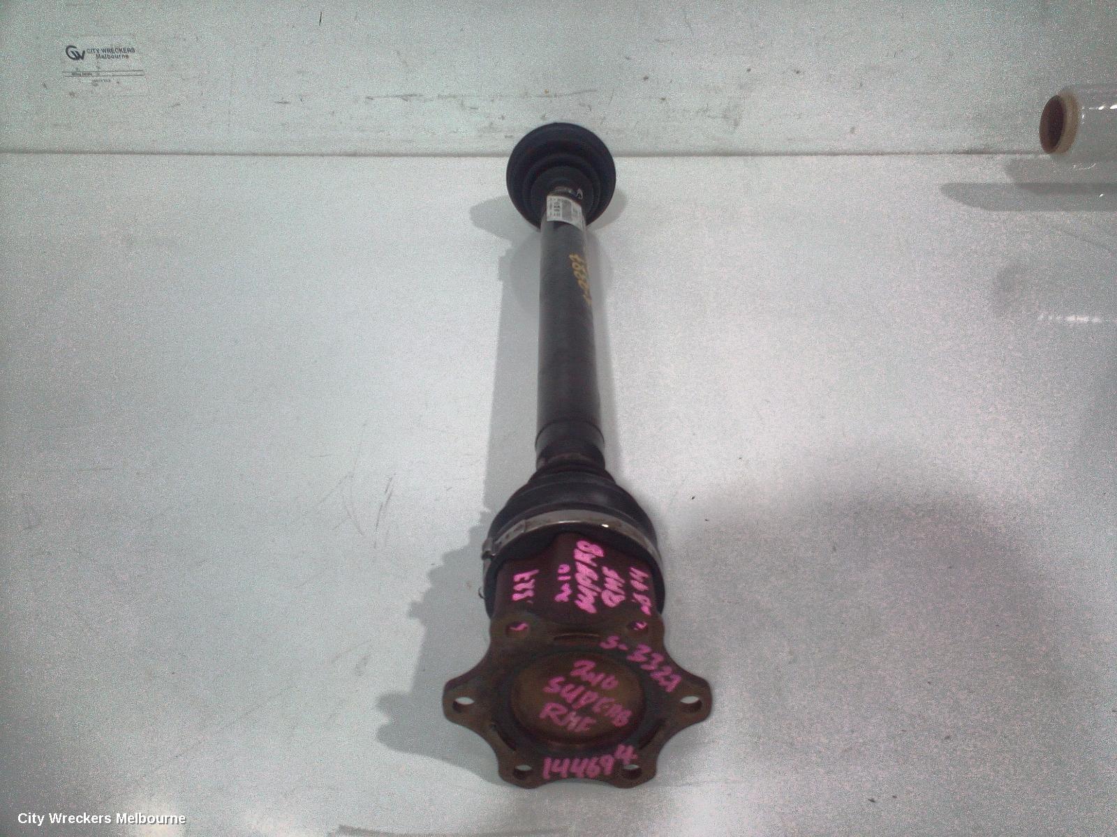 SKODA SUPERB RIGHT DRIVESHAFT, FRONT, FWD, 3T, 03/2009 - 12/2015