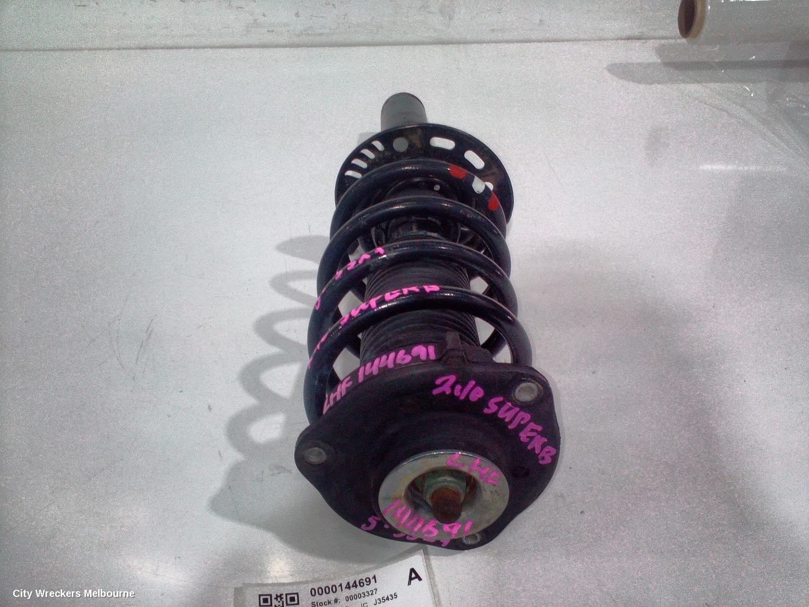 SKODA SUPERB LEFT FRONT STRUT, 3T, 03/2009 - 12/2015
