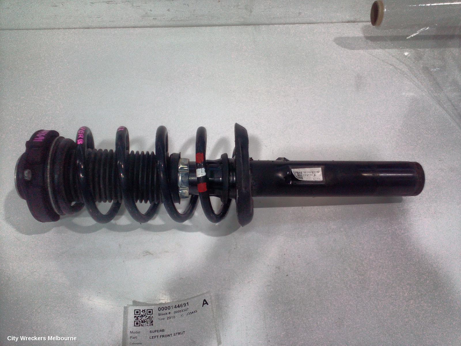 SKODA SUPERB LEFT FRONT STRUT, 3T, 03/2009 - 12/2015