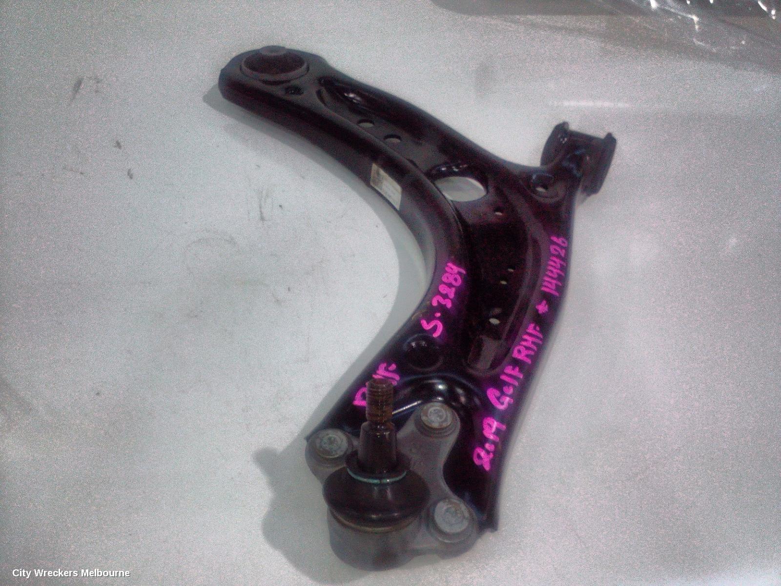VOLKSWAGEN GOLF RIGHT FRONT LOWER CONTROL ARM, GEN 7, 11/2012 - 08/2020