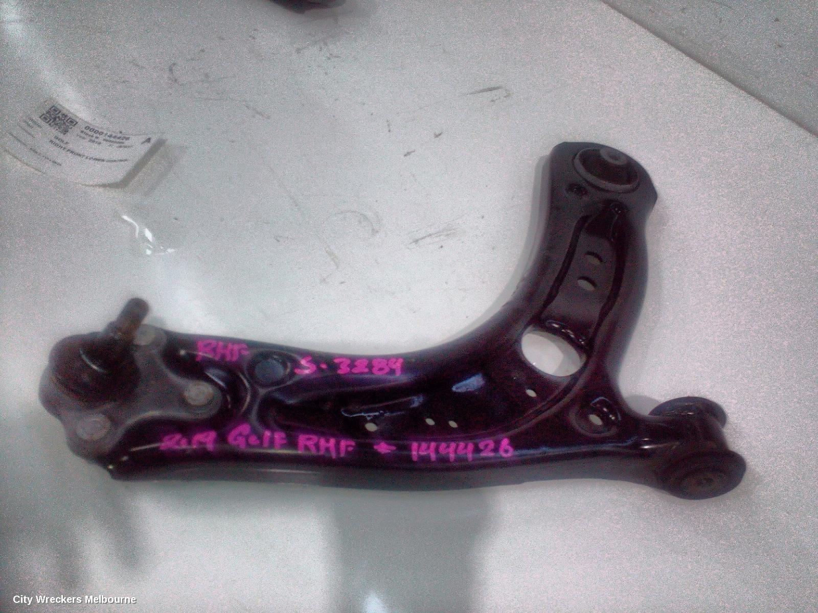 VOLKSWAGEN GOLF RIGHT FRONT LOWER CONTROL ARM, GEN 7, 11/2012 - 08/2020