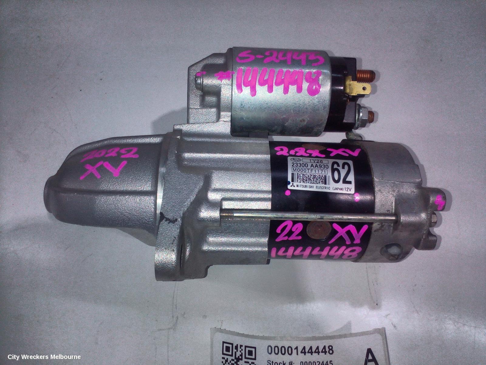 SUBARU XV STARTER, PETROL, FB20, AUTO, CVT, G5X, 03/2017 - 06/2023