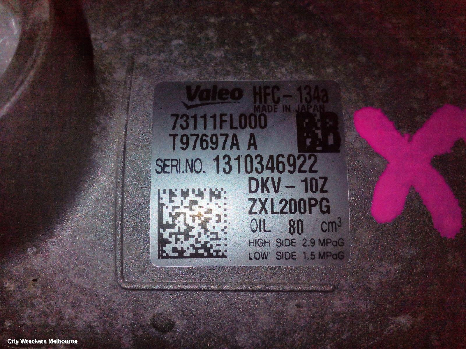 SUBARU XV A/C COMPRESSOR, G5X, 2.0, PETROL, P/N FL000, 03/2017 - 06/2023