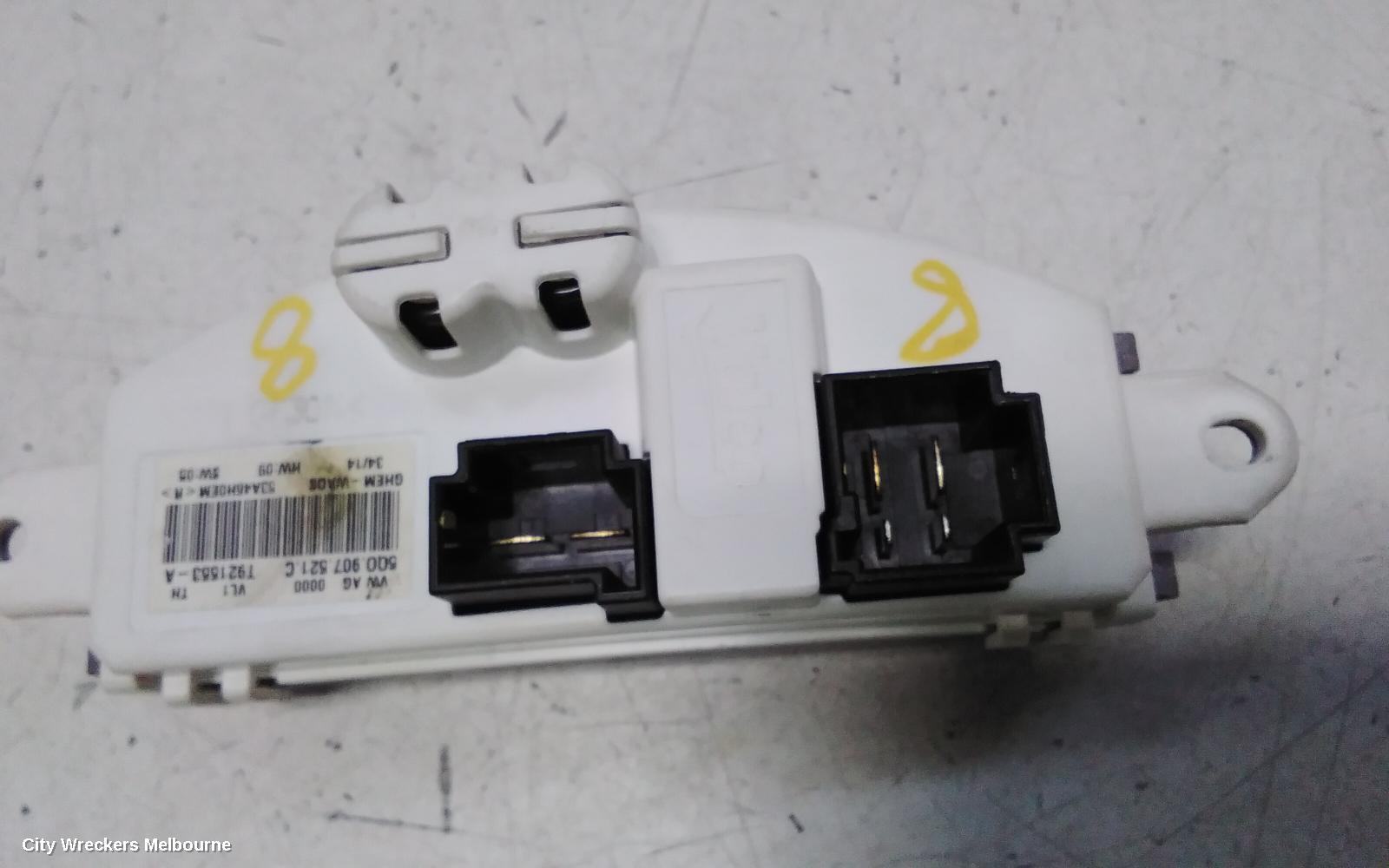 VOLKSWAGEN GOLF FAN SPEED RESISTOR, GEN 7, 11/2012 - 08/2020
