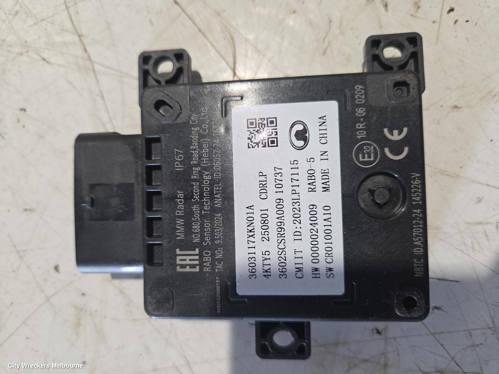 HAVAL H6, B01/B03, 02/2021 ONWARDS, RHR BLIND SPOT SENSOR - 3603117XKN01A: 144476