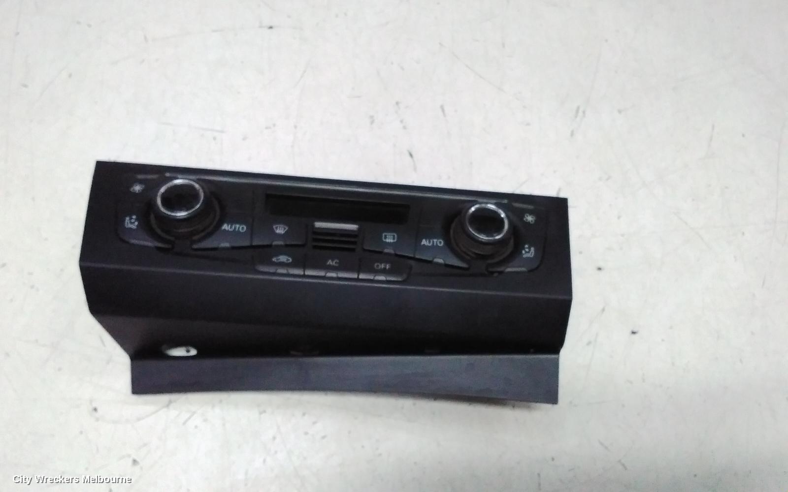 AUDI A4 HEATER/AC CONTROLS, SINGLE ZONE CLIMATE CONTROL, B8 8K, NON HEATED TYPE, 02/2008 - 06/2012