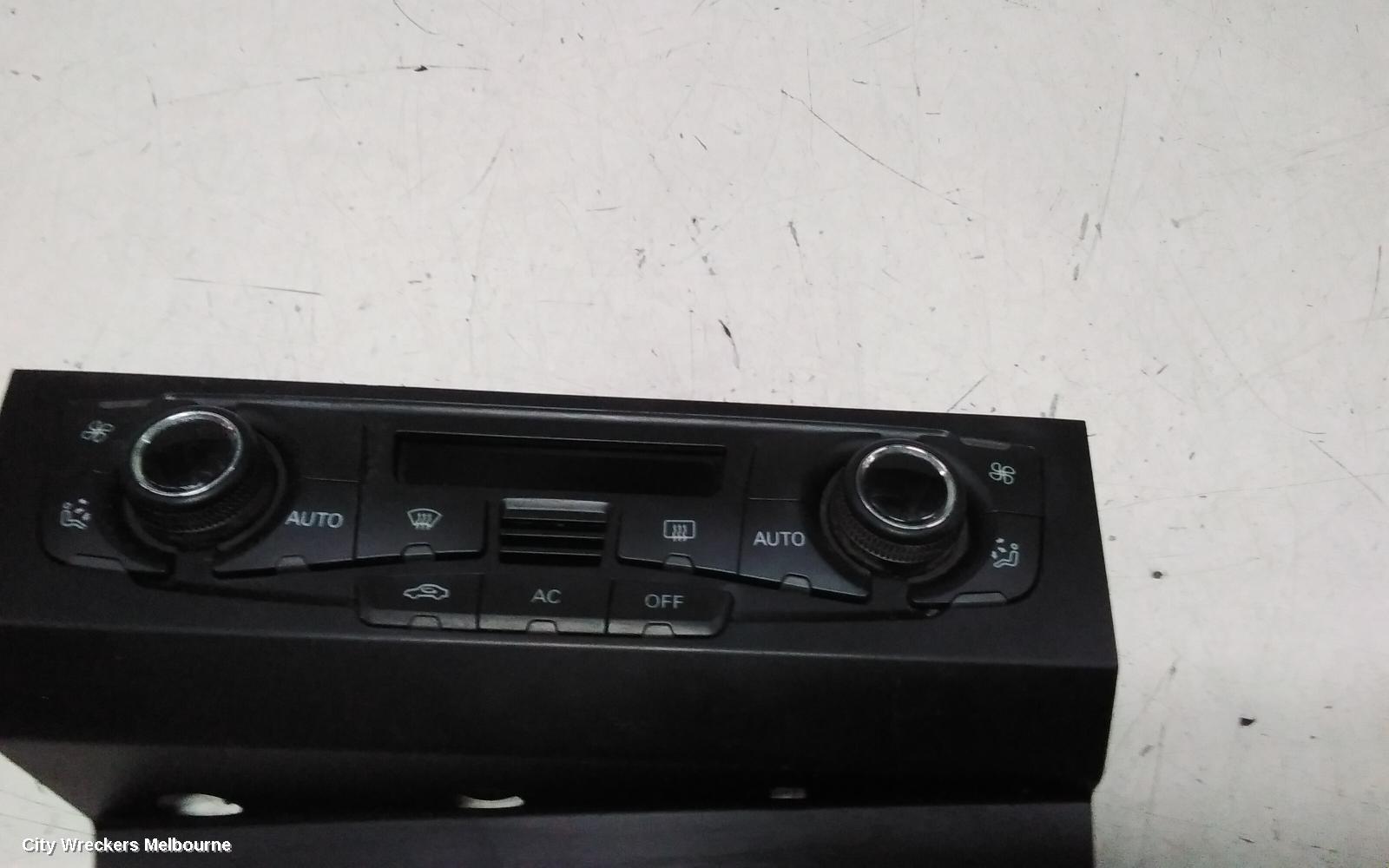 AUDI A4 HEATER/AC CONTROLS, SINGLE ZONE CLIMATE CONTROL, B8 8K, NON HEATED TYPE, 02/2008 - 06/2012