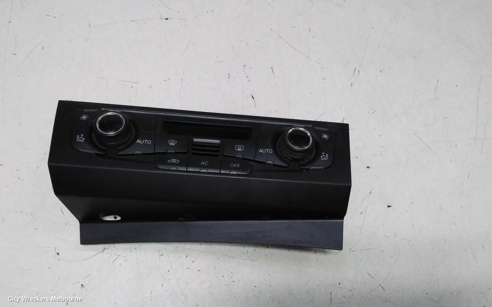 AUDI A4 HEATER/AC CONTROLS, SINGLE ZONE CLIMATE CONTROL, B8 8K, NON HEATED TYPE, 02/2008 - 06/2012