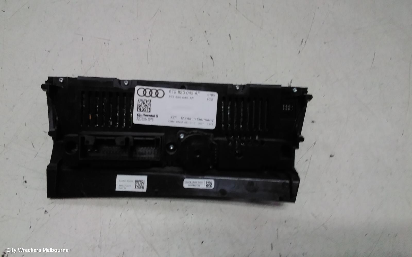 AUDI A4 HEATER/AC CONTROLS, SINGLE ZONE CLIMATE CONTROL, B8 8K, NON HEATED TYPE, 02/2008 - 06/2012