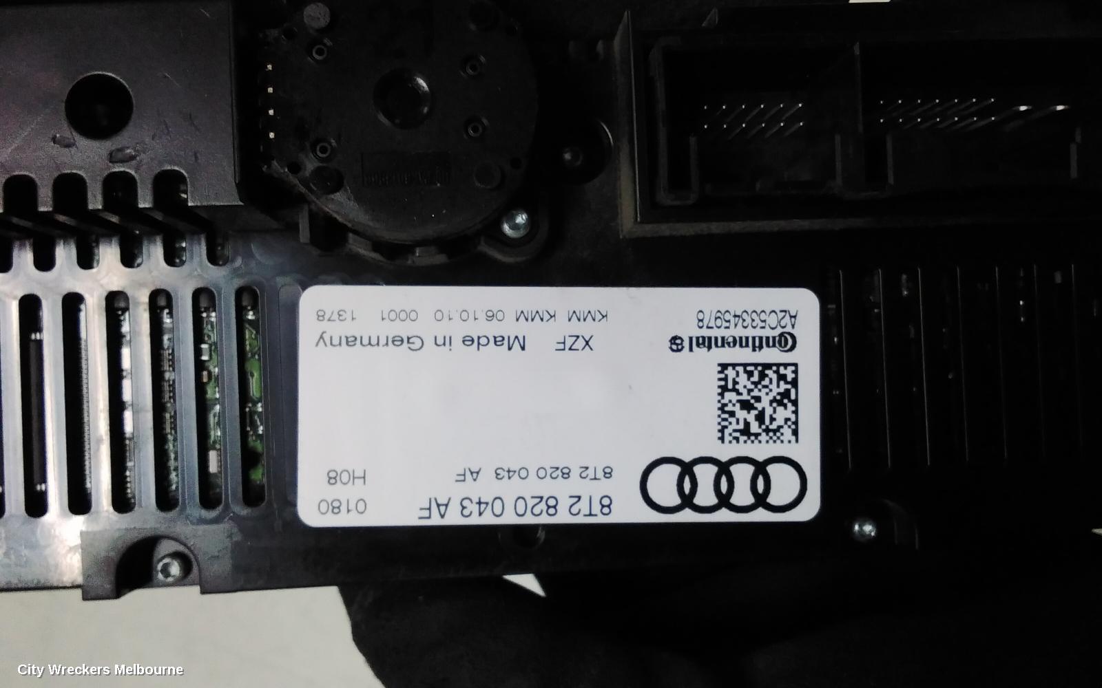 AUDI A4 HEATER/AC CONTROLS, SINGLE ZONE CLIMATE CONTROL, B8 8K, NON HEATED TYPE, 02/2008 - 06/2012
