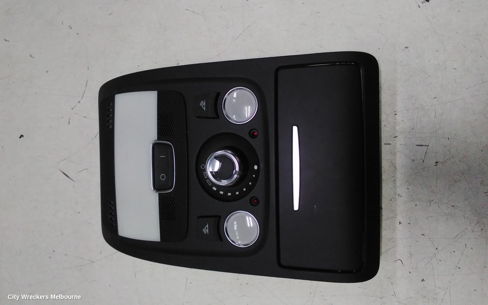 AUDI A4 COURTESY LIGHT, FRONT, W/ SUNROOF CONTROLS TYPE, BLACK, B8 8K, 04/2008 - 06/2012