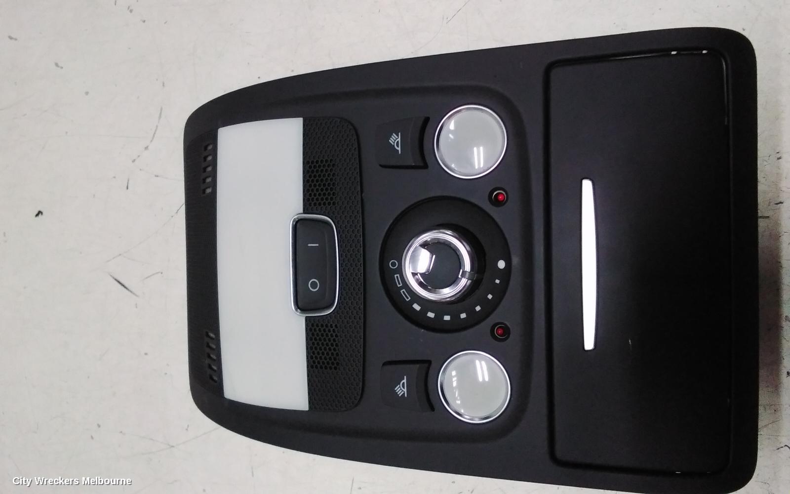 AUDI A4 COURTESY LIGHT, FRONT, W/ SUNROOF CONTROLS TYPE, BLACK, B8 8K, 04/2008 - 06/2012