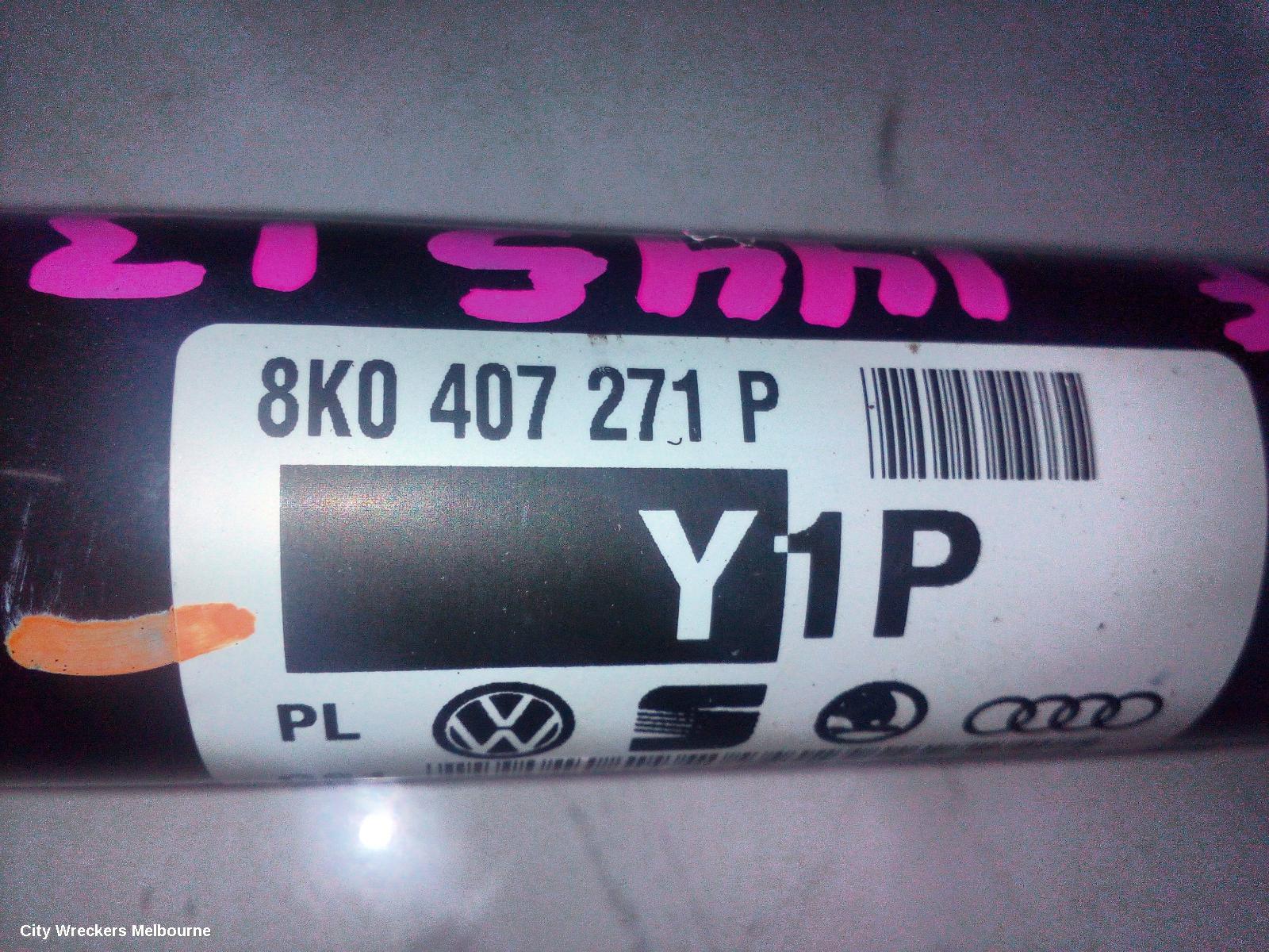 AUDI A4 RIGHT DRIVESHAFT, FRONT, 1.8/2.0/3.0, PETROL, B8 8K, 02/2008 - 06/2012