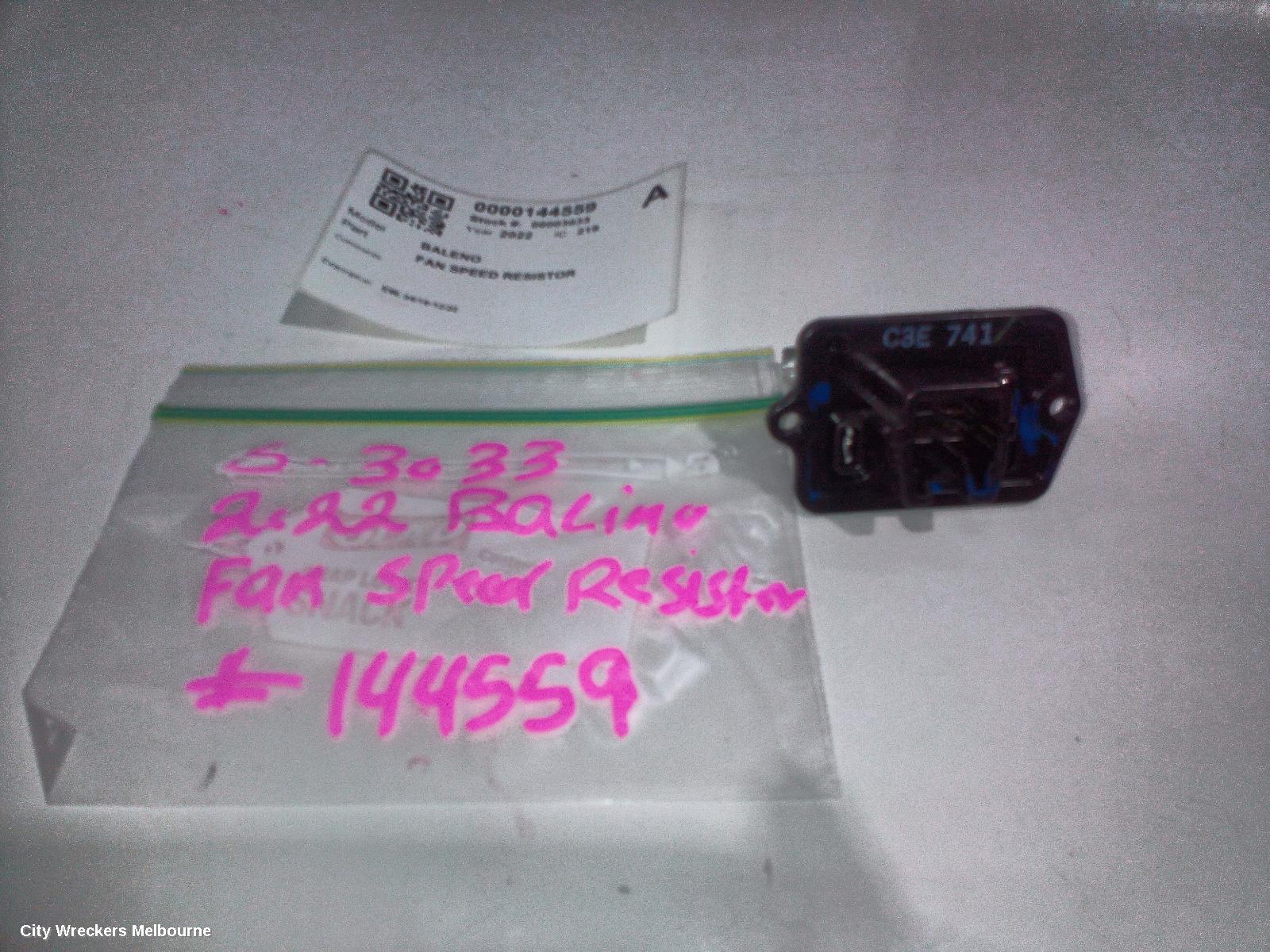 SUZUKI BALENO FAN SPEED RESISTOR, EW, 04/2016 - 12/2022