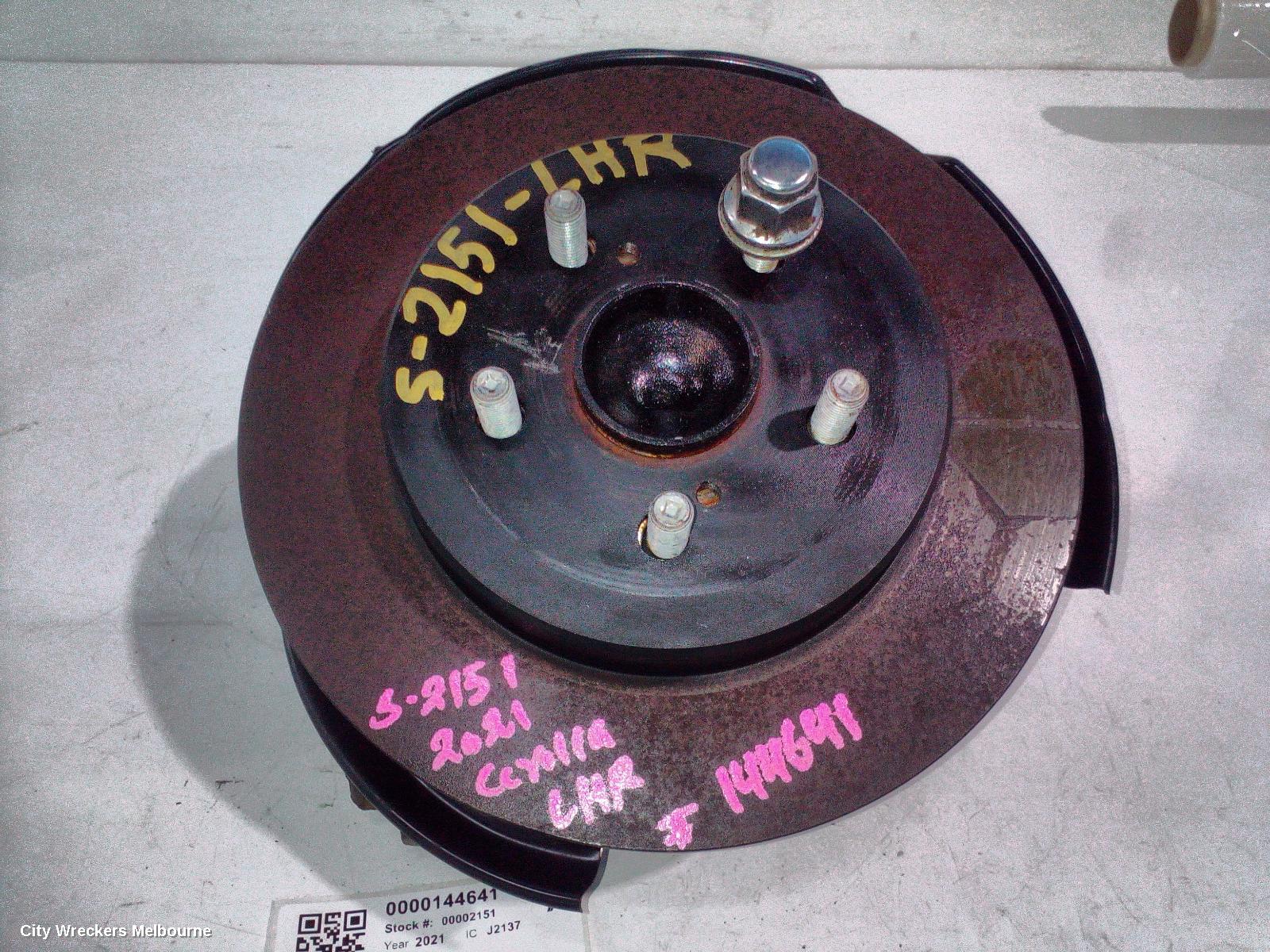 TOYOTA COROLLA LEFT REAR HUB ASSEMBLY, E210, AISIN BRAND, 07/2018 ONWARDS