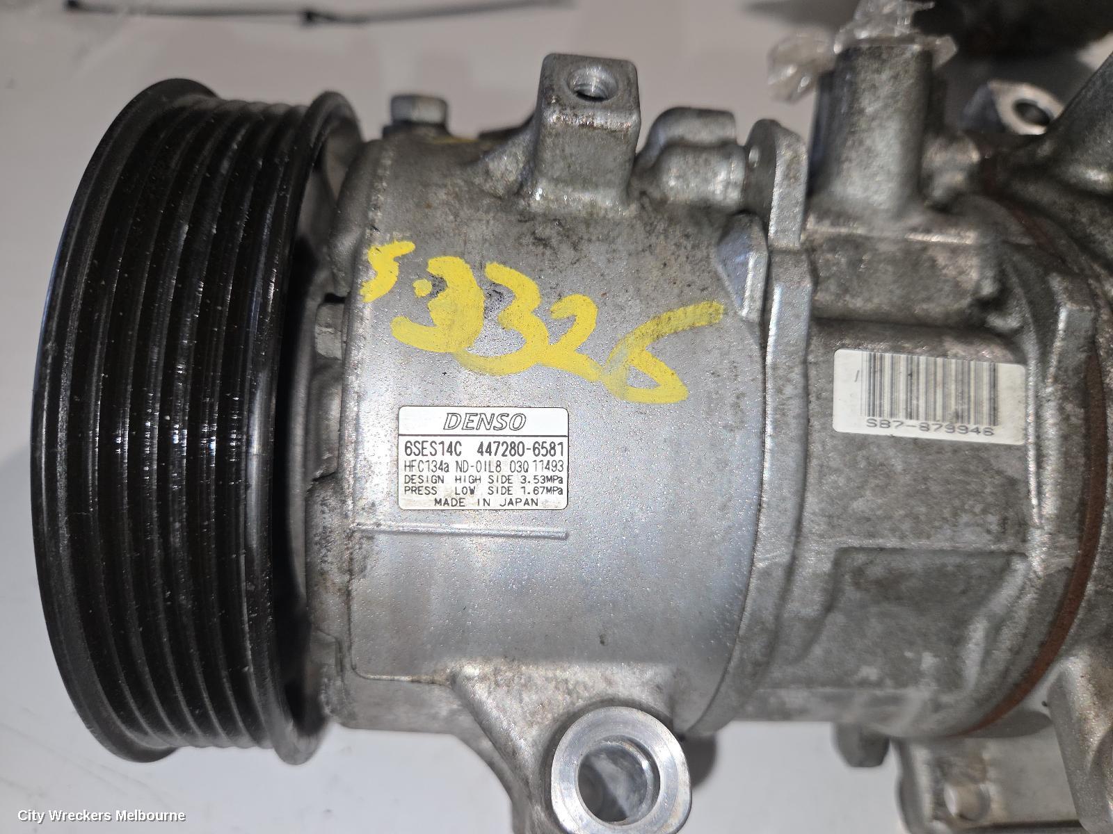 AUDI Q5 A/C COMPRESSOR, 8R, 2.0, PETROL, CNC/CNCD CODE, P/N 8T0260805N, 12/2012 - 01/2017