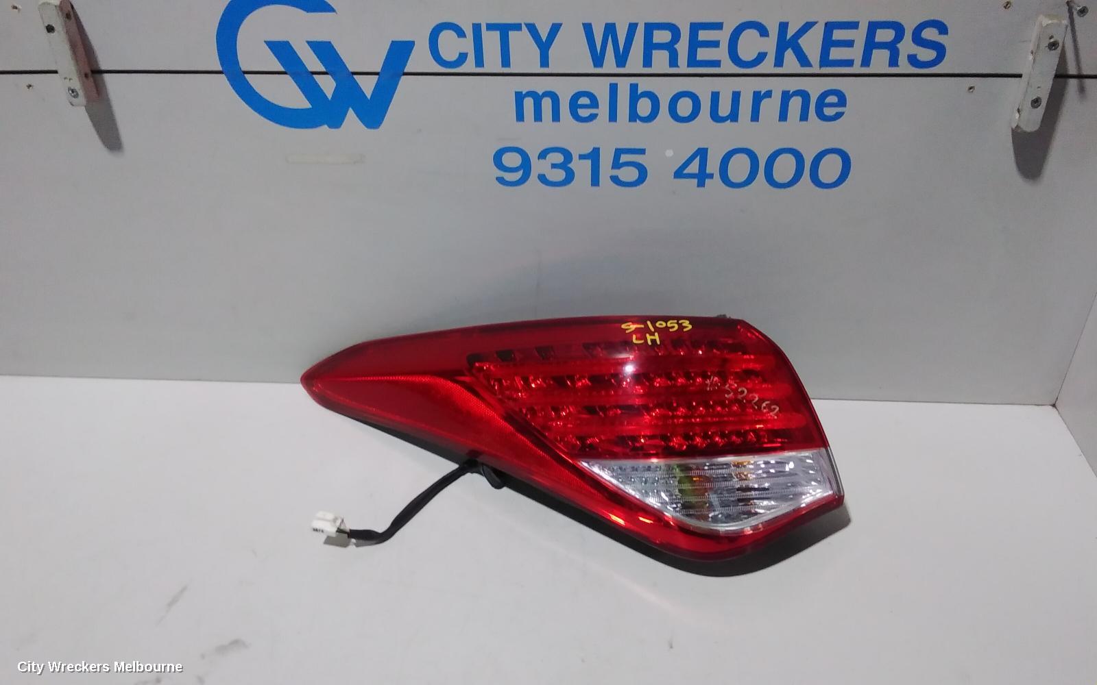 HYUNDAI I40 LEFT TAILLIGHT, VF, SEDAN, 04/2012 - 05/2015