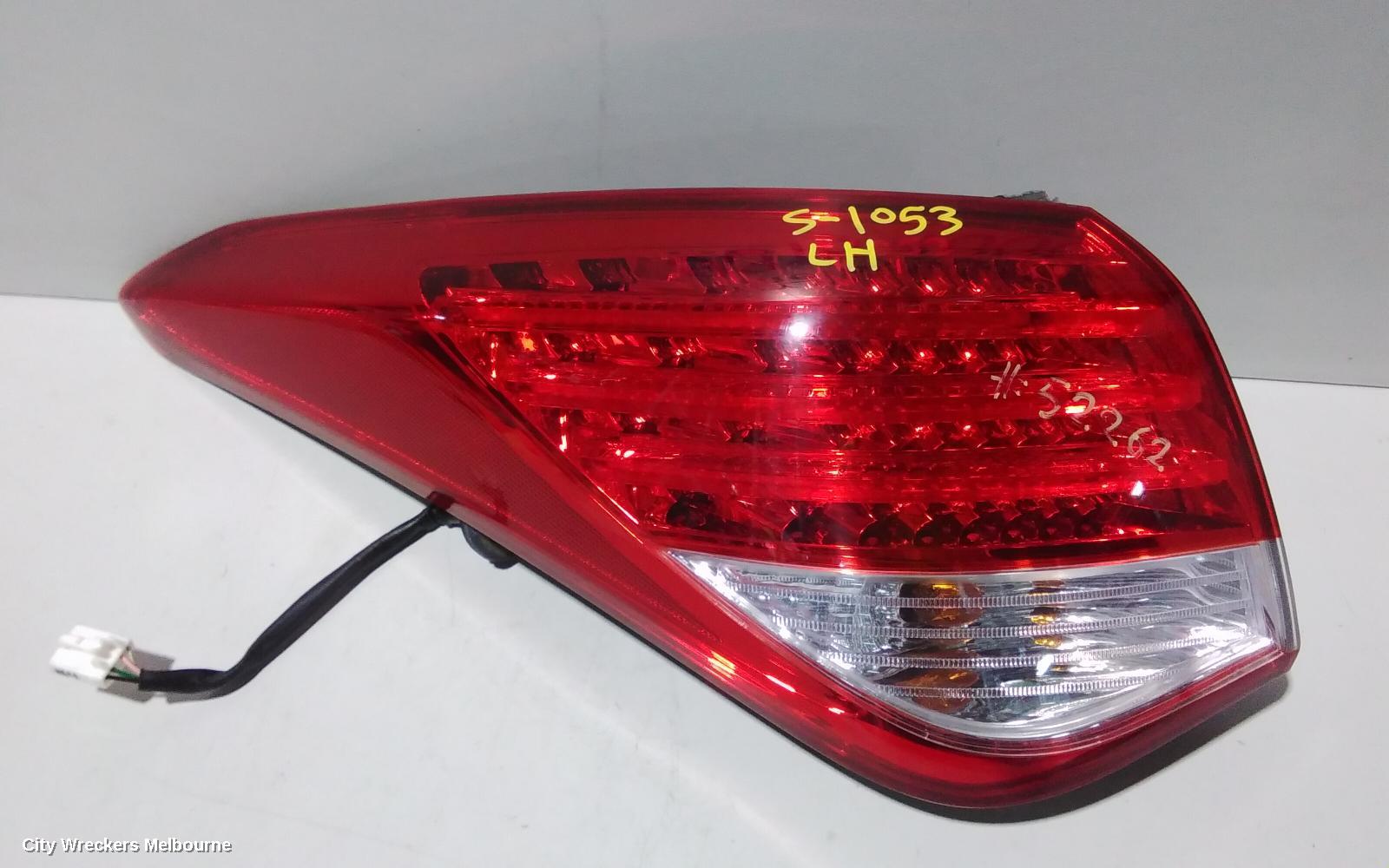 HYUNDAI I40 LEFT TAILLIGHT, VF, SEDAN, 04/2012 - 05/2015