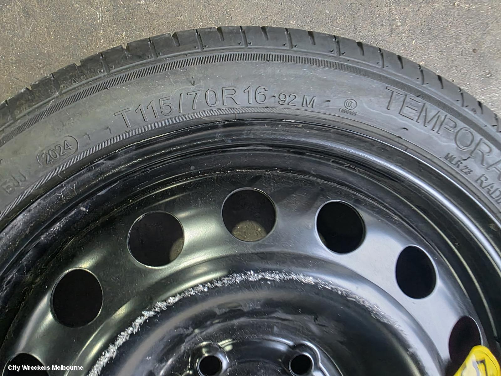 VOLKSWAGEN GOLF WHEEL STANDARD/STEEL, GEN 8, SPACE SAVER SPARE STEEL, 09/2020 ONWARDS