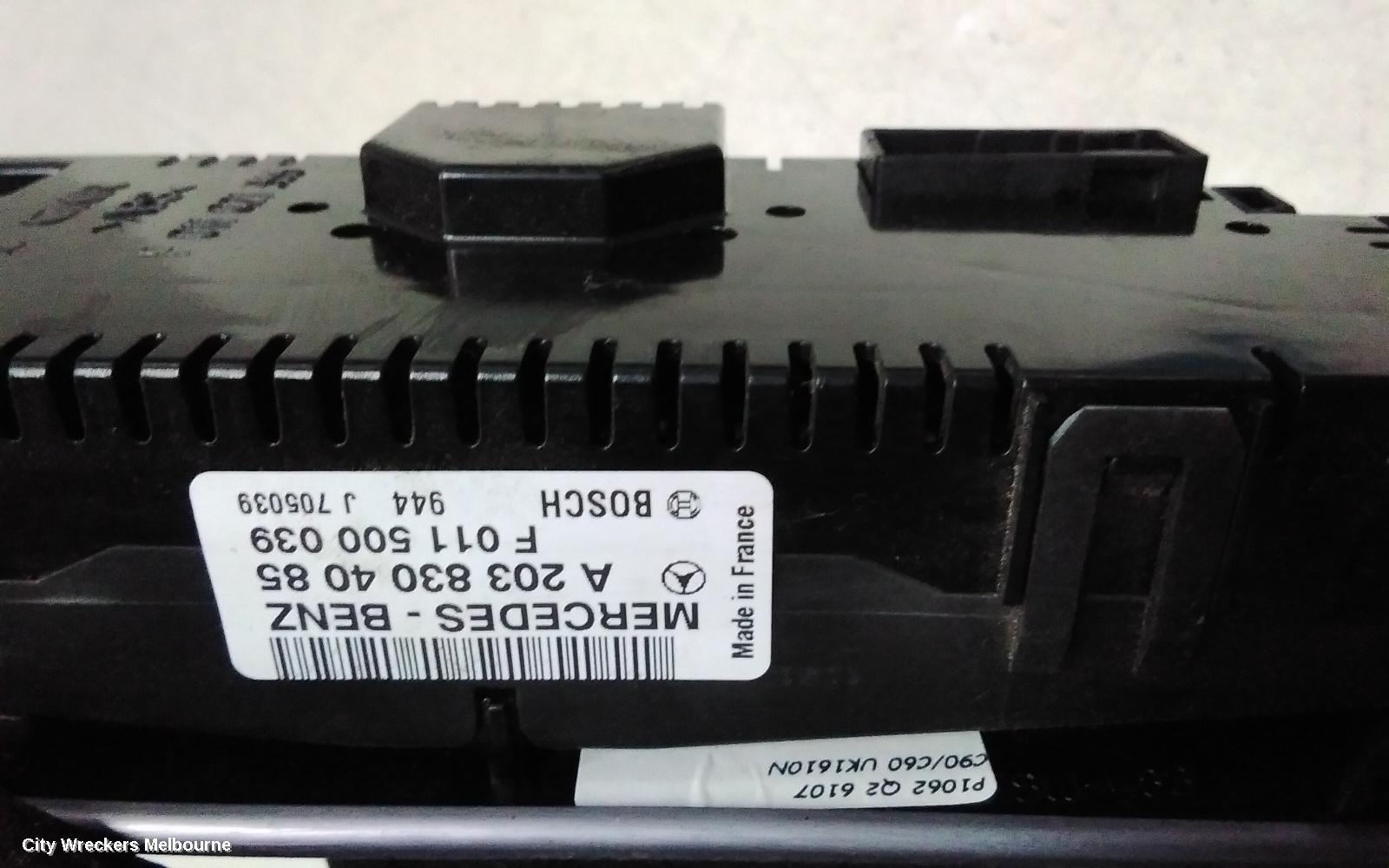 MERCEDES CLC CLASS HEATER/AC CONTROLS, CL203, NON DISPLAY SCREEN, 08/2008 - 03/2011