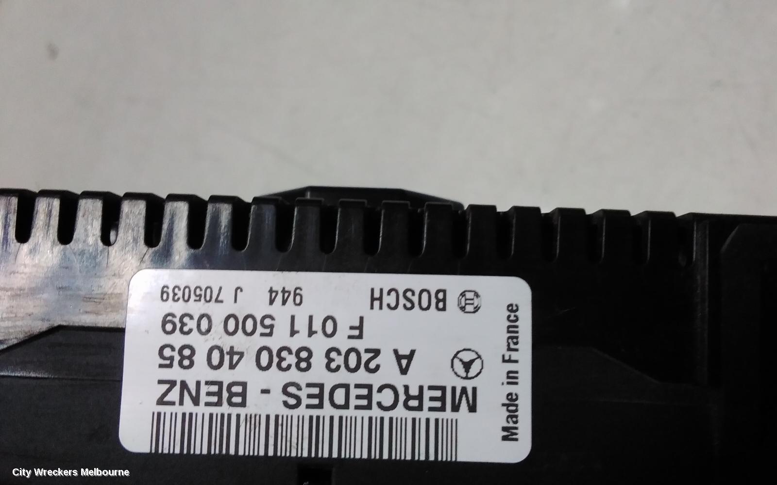 MERCEDES CLC CLASS HEATER/AC CONTROLS, CL203, NON DISPLAY SCREEN, 08/2008 - 03/2011
