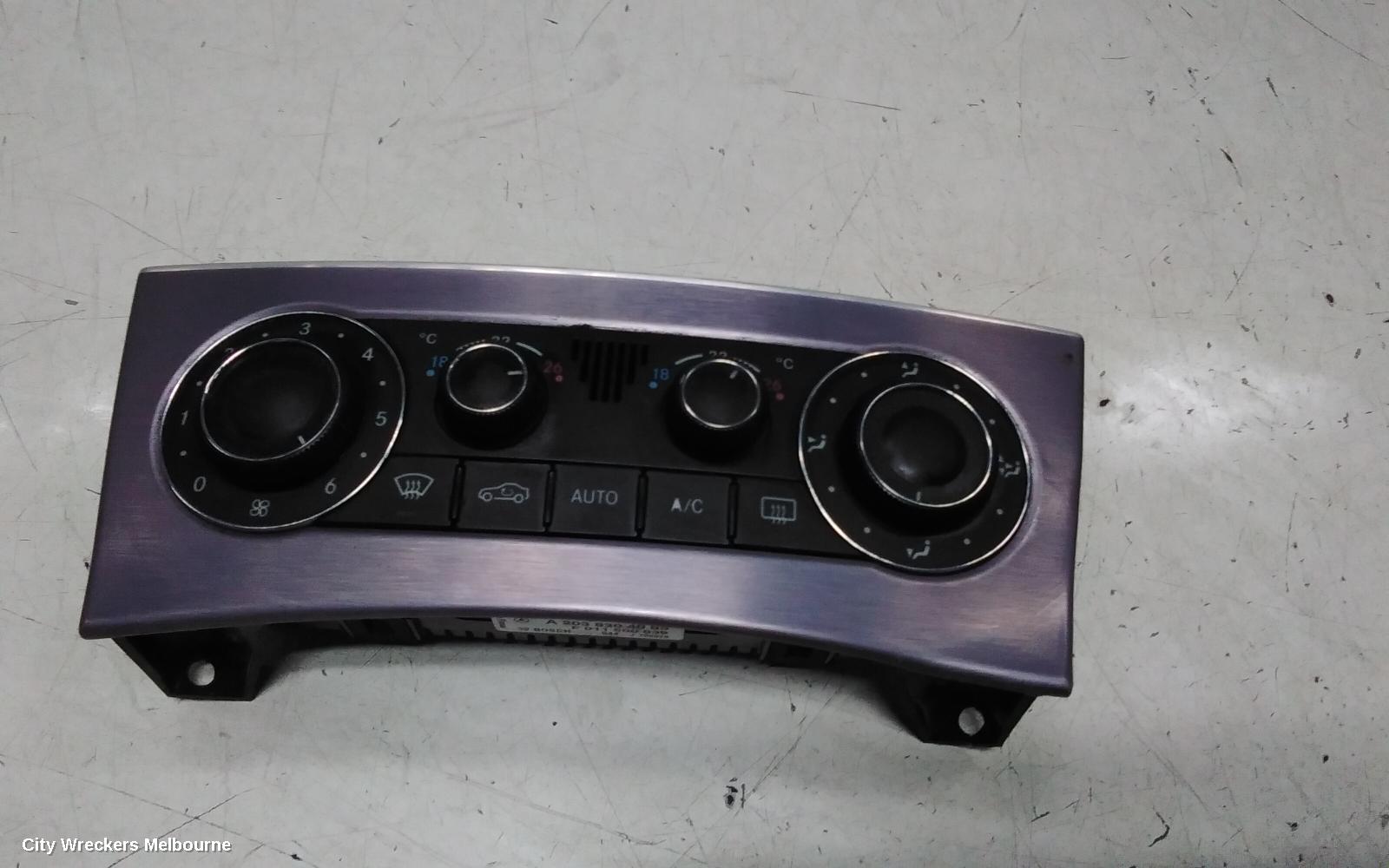MERCEDES CLC CLASS HEATER/AC CONTROLS, CL203, NON DISPLAY SCREEN, 08/2008 - 03/2011