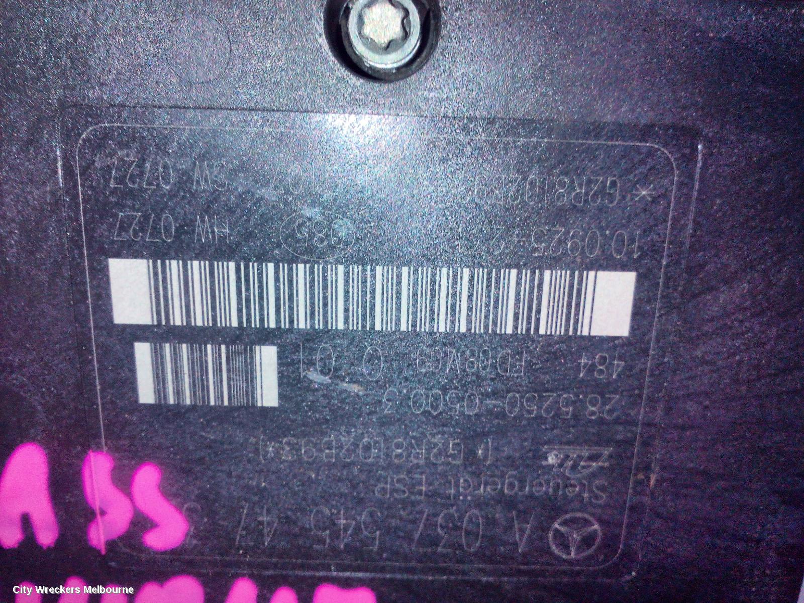MERCEDES CLC CLASS ABS PUMP/MODULATOR, CL203 08/2008 - 03/2011