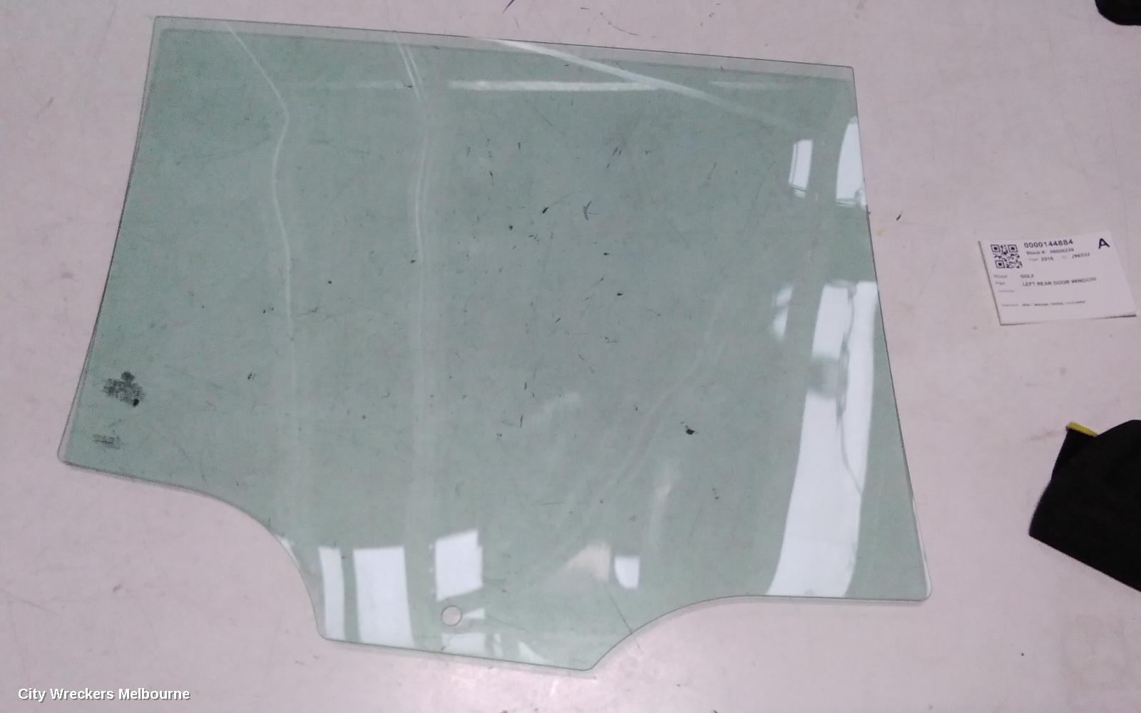 VOLKSWAGEN GOLF LEFT REAR DOOR WINDOW, GEN 7, WAGON, TINTED, 11/2012 - 08/2020