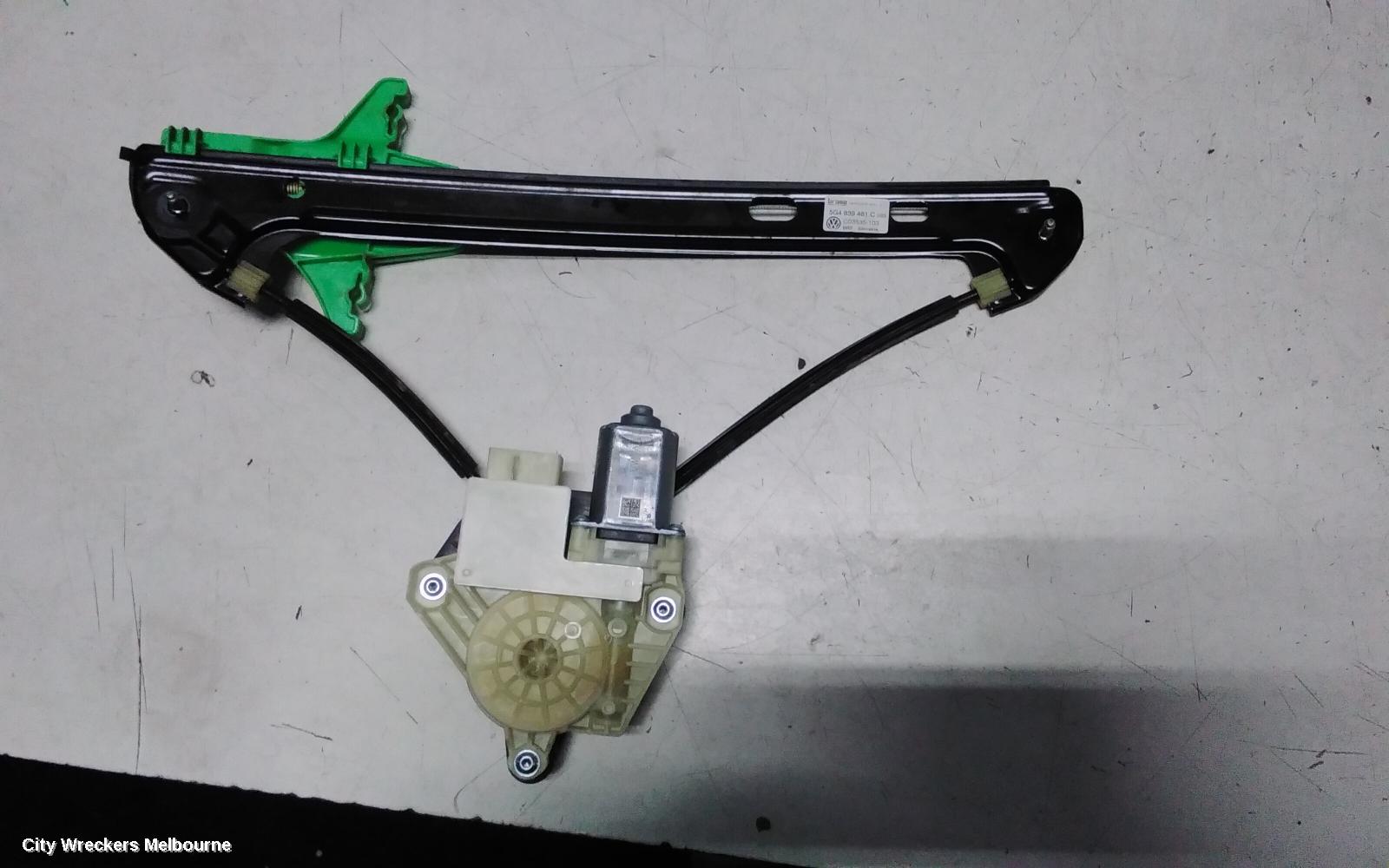 VOLKSWAGEN GOLF LEFT REAR WND REG/MOTOR, GEN 7, 5DR HATCH, DOOR REG ASSY (REG AND MOTOR), 11/2012 - 08/2020