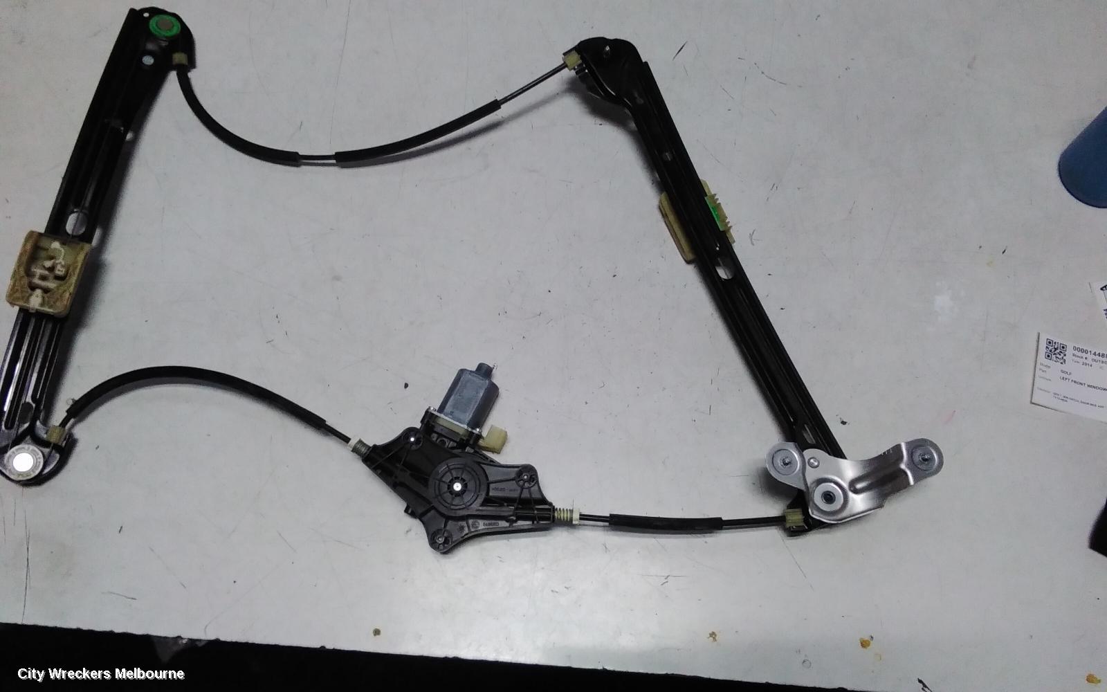 VOLKSWAGEN GOLF LEFT FRONT WINDOW REG/MOTOR, GEN 7, 5DR HATCH, DOOR REG ASSY (REG AND MOTOR), 11/2012 - 08/2020