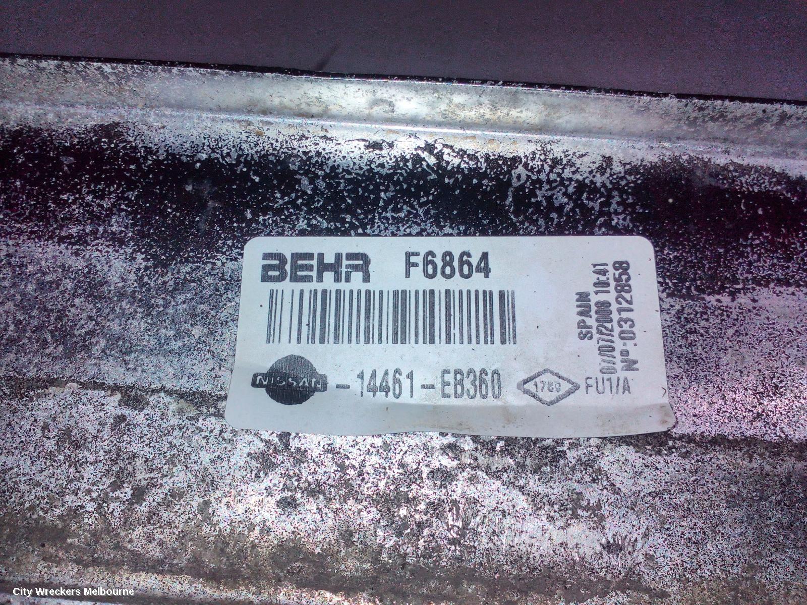 NISSAN NAVARA INTERCOOLER, D40, DIESEL, 2.5, YD25, 09/2005 - 08/2015