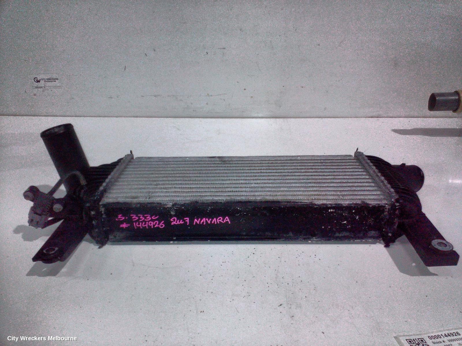 NISSAN NAVARA INTERCOOLER, D40, DIESEL, 2.5, YD25, 09/2005 - 08/2015