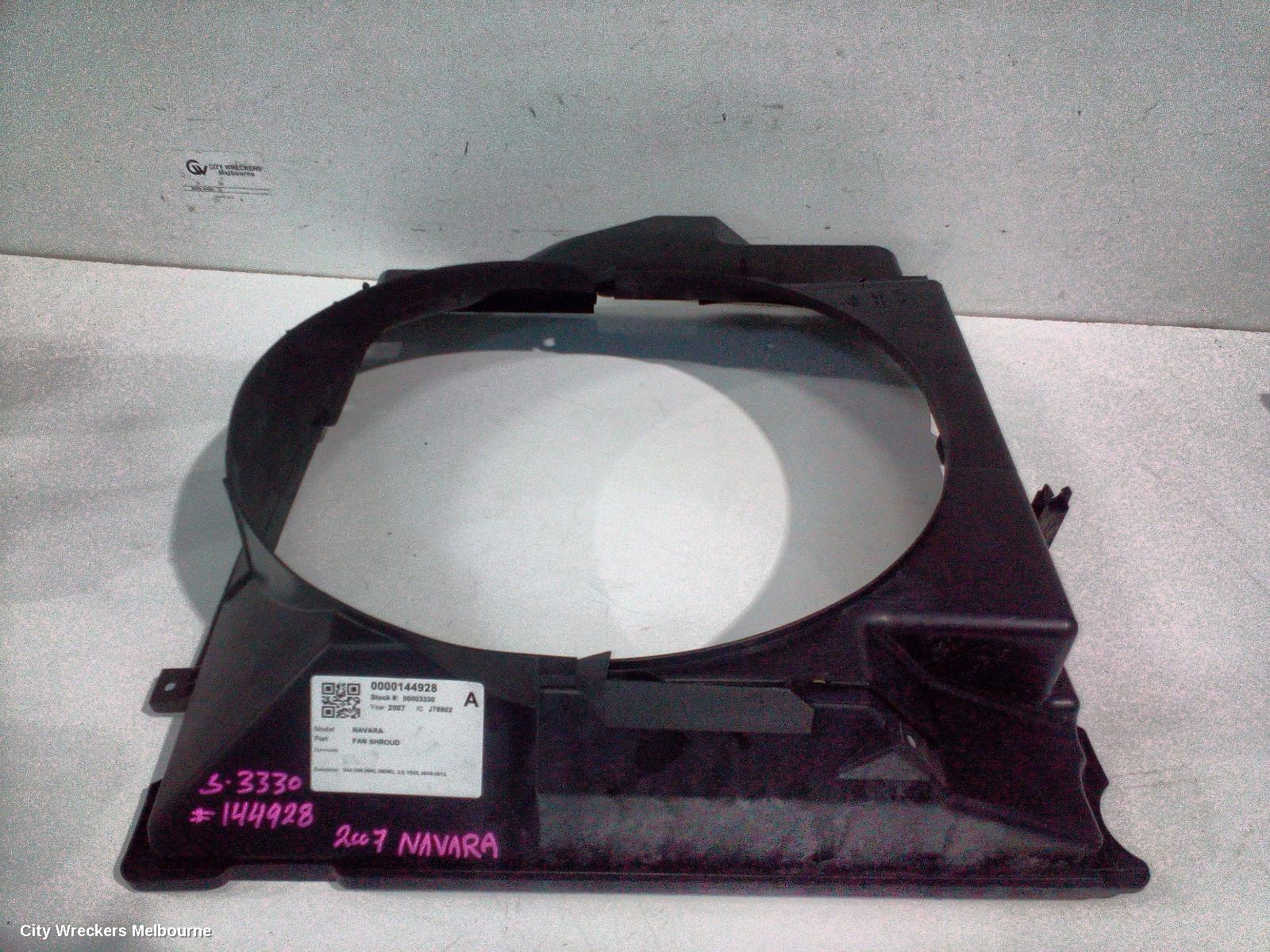 NISSAN NAVARA FAN SHROUD, D40 (VIN VSK), DIESEL, 2.5, YD25, 09/2005 - 08/2015