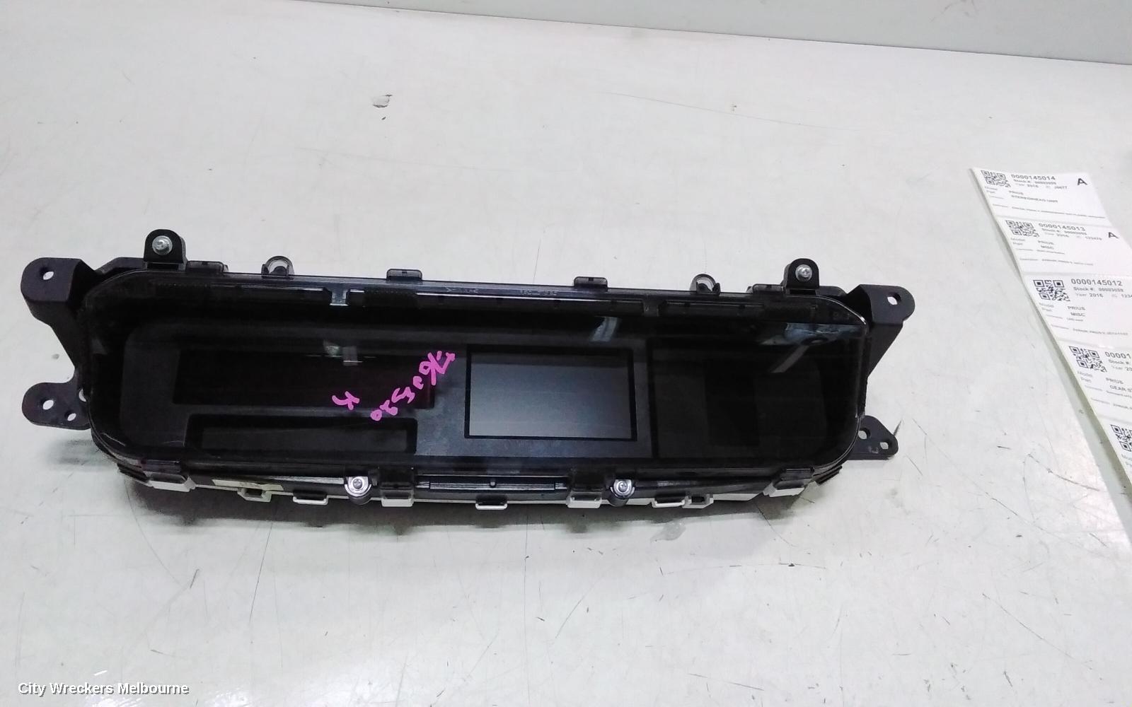 TOYOTA PRIUS INSTRUMENT CLUSTER, ZVW40R, PRIUS V, DISPLAY CLUSTER, 06/2015 - 11/2022