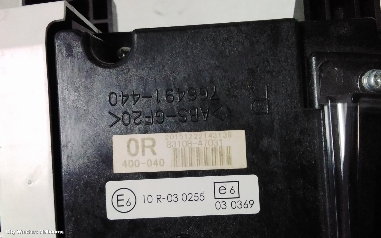 TOYOTA PRIUS INSTRUMENT CLUSTER, ZVW40R, PRIUS V, DISPLAY CLUSTER, 06/2015 - 11/2022