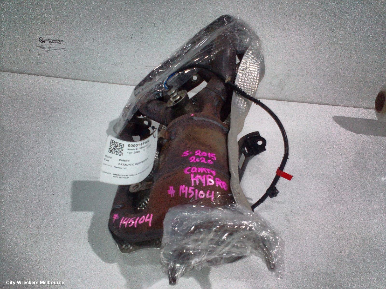 TOYOTA CAMRY CATALYTIC CONVERTER, MANIFOLD-CAT TYPE, 2.5, A25A-FKS/A25A-FXS, PETROL, XV70, 09/2017 - 05/2024