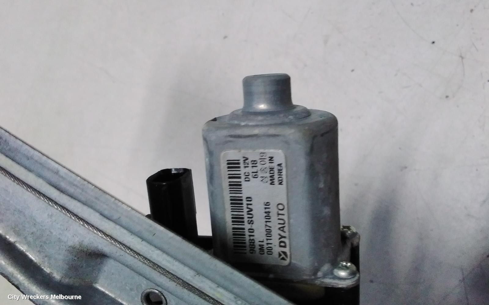 HOLDEN TRAX RIGHT REAR WND REG/MOTOR, TJ SERIES, DOOR REG ASSY (REG AND MOTOR), 08/2013 - 12/2020