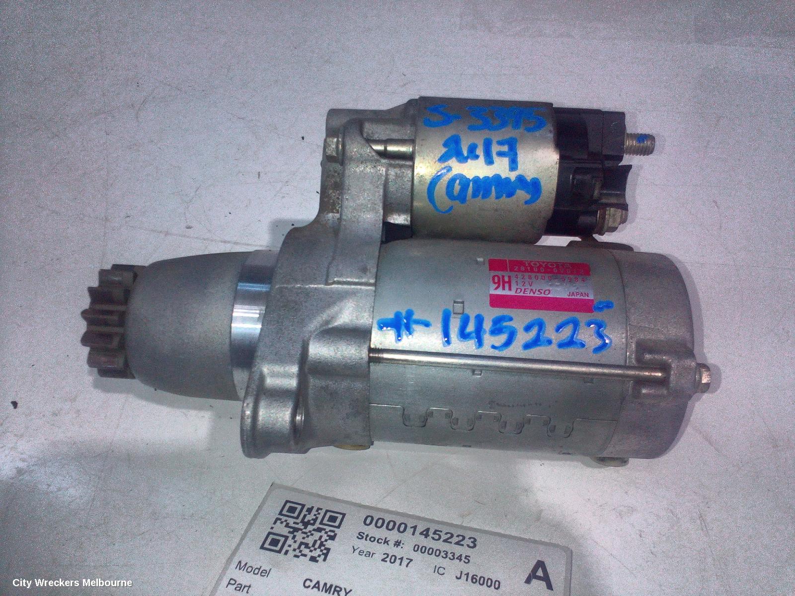 TOYOTA CAMRY STARTER, PETROL, 2.5, 2AR-FE, ASV50, 11/2011 - 10/2017