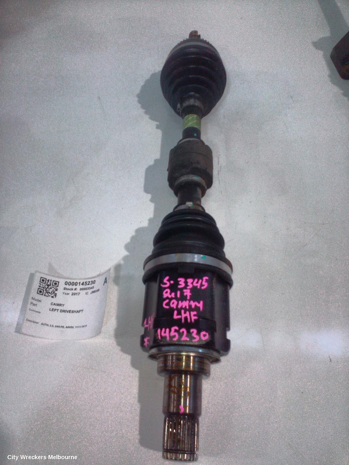 TOYOTA CAMRY LEFT DRIVESHAFT, AUTO, 2.5, 2AR-FE, ASV50, 11/2011 - 10/2017