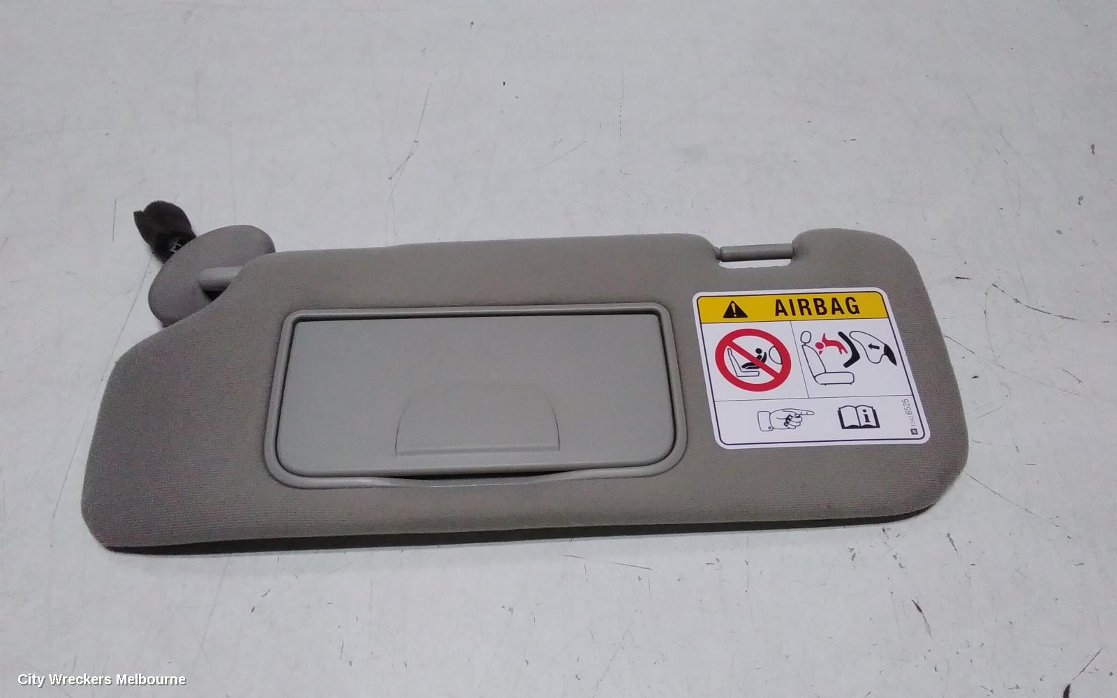 HOLDEN CAPTIVA SUNVISOR, CG, LH SIDE, FABRIC, W/ LIGHT TYPE, 01/2011 - 06/2018