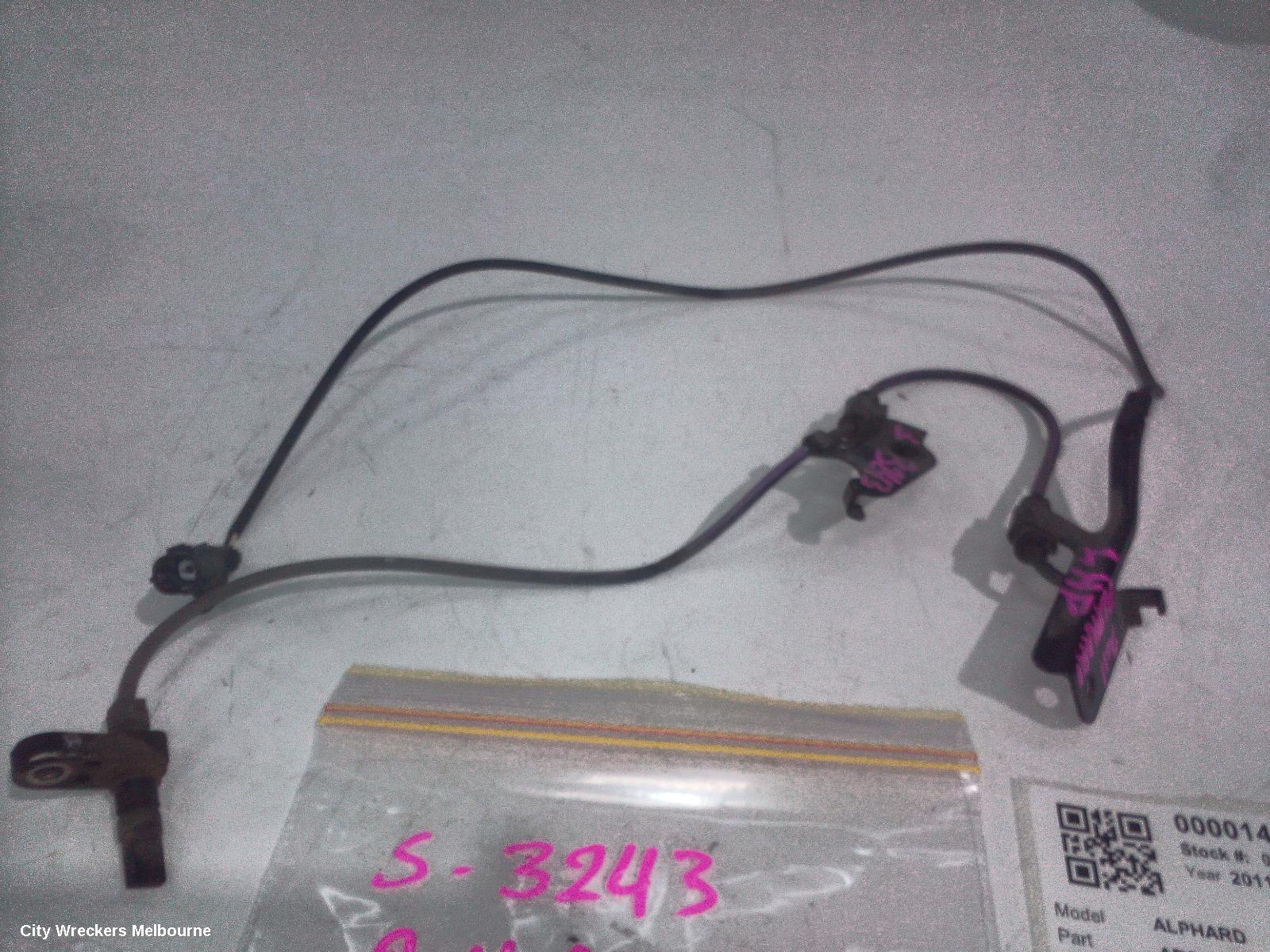 TOYOTA ALPHARD ABS SENSOR, 20 SERIES, 08-15 (IMPORT)