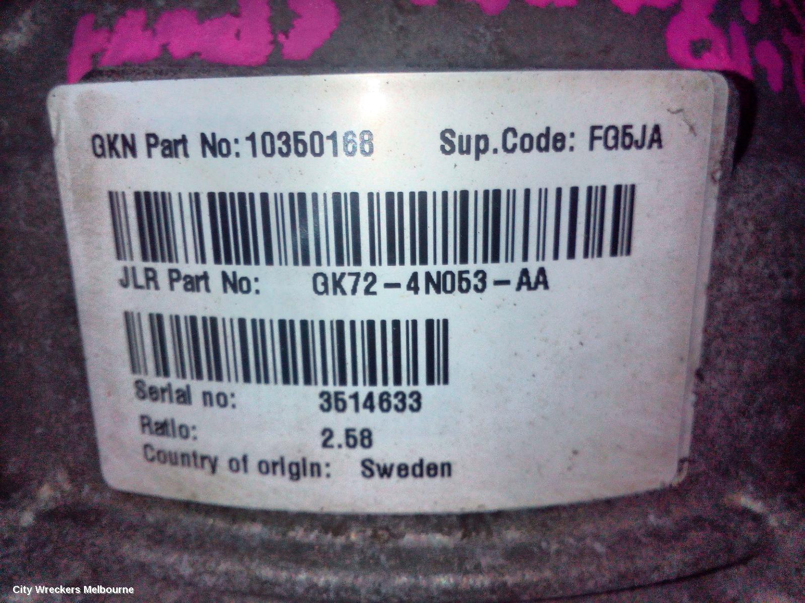 LAND ROVER DISCOVERY SPORT DIFFERENTIAL CENTRE, REAR (COMPLETE), DYNAMIC DRIVELINE, L550, 01/2015 - 06/2019
