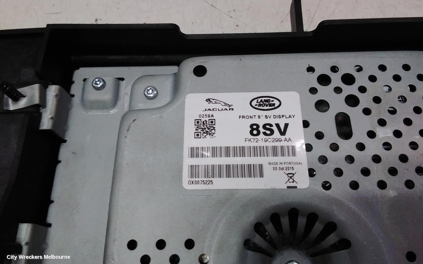LAND ROVER DISCOVERY SPORT RADIO/CD/DVD/SAT/TV, DISPLAY UNIT, 8IN TOUCHSCREEN, L550, 01/2015 - 06/2019
